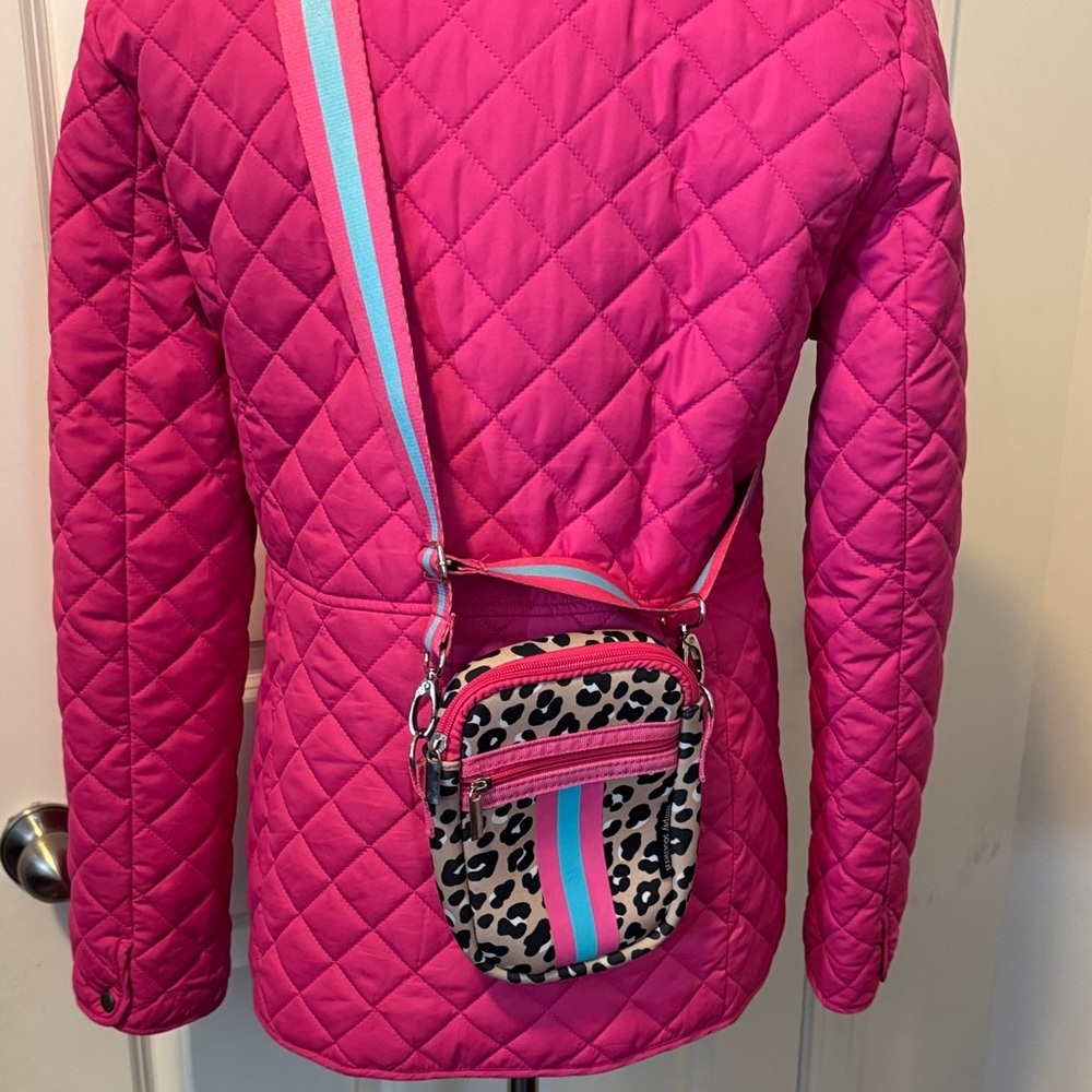 Simply Southern Leopard Crossbody with Pink and Blue Accents